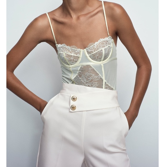 Zara bundle of two pants buttoned high waisted pants - Picture 3 of 12